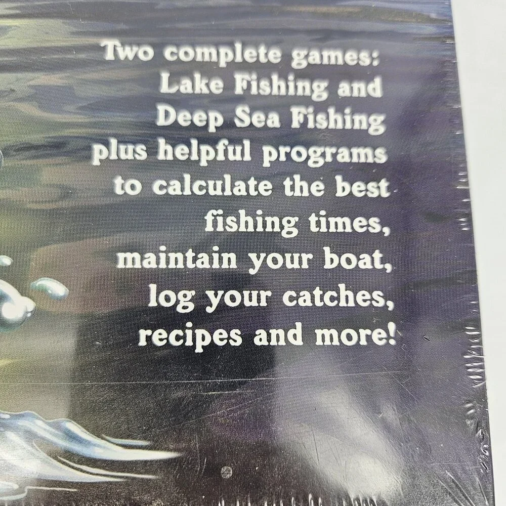 Vintage Deluxe Fishing Fever PC Win 95 3.1 Software New Sealed Lake & Deep Sea